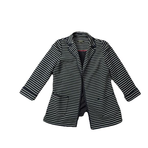 Talbot's Womens Jacket Size S "Ottoman" Sweater Jacket Navy/White Stripe - Picture 7 of 8